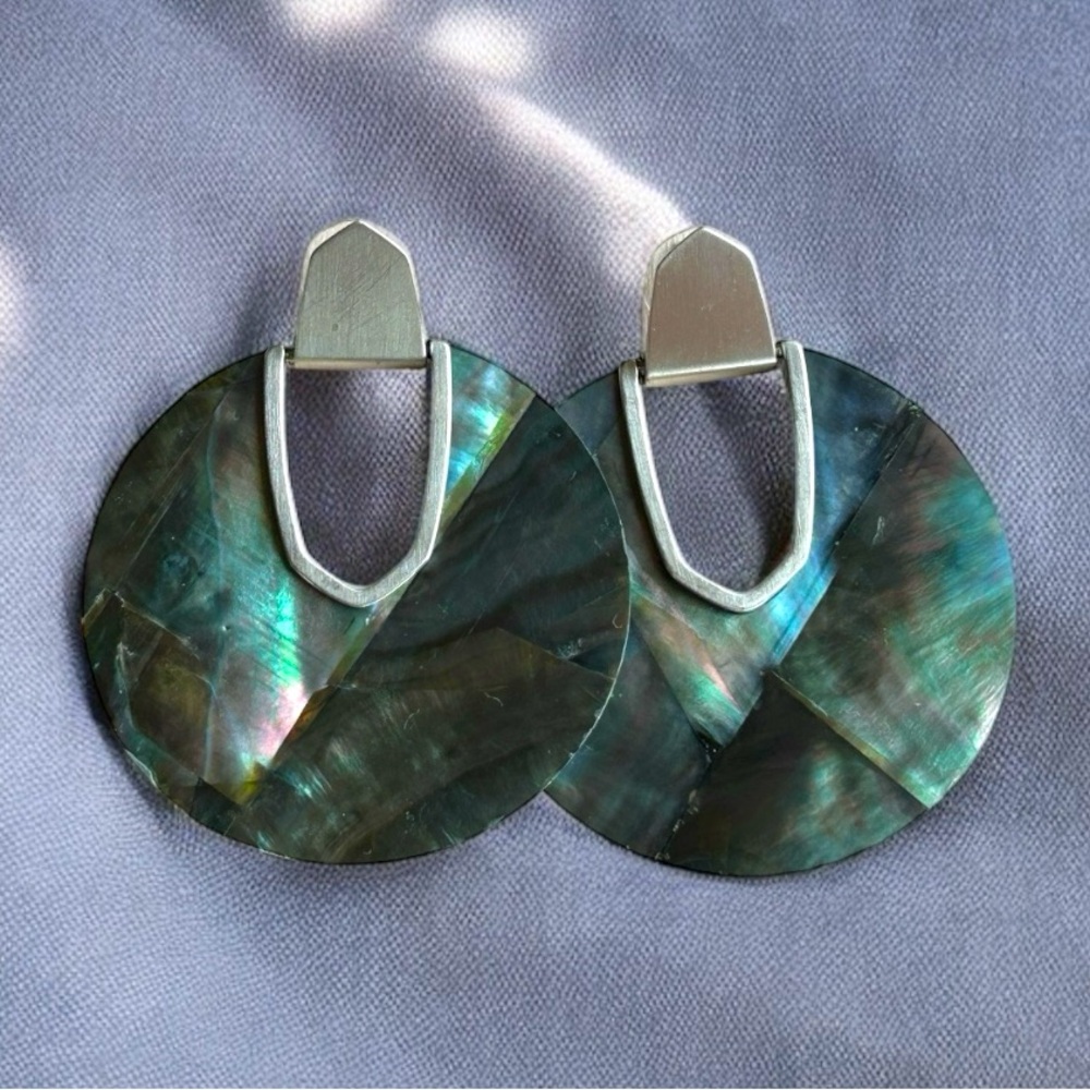 Kendra Scott Large ‘Diane’ Abalone Shell Post Pierced Earrings